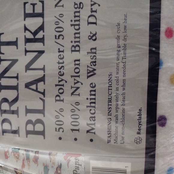 Vintage Pajama Pups Blanket New Old Stock 72” x 90” Twin & Full Size Made in USA - Picture 5 of 8